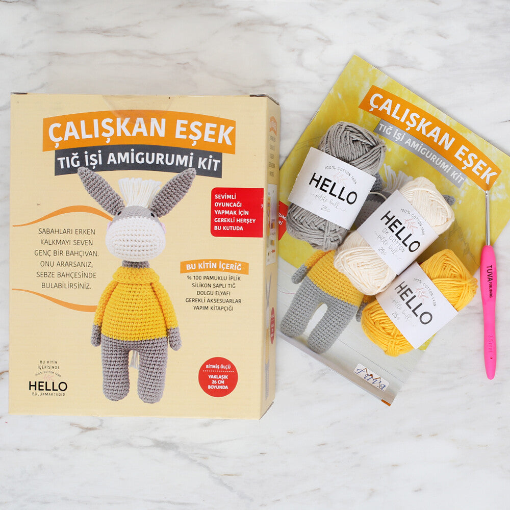 Tuva Amigurumi Kiti - Çalışkan Eşek - MGAK01